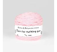 Fil à tricoter coloré, Fil à crocheter for pistolet à tufter 65% coton 35% polyester 5 mm d'épaisseur 200 m longueur 190 g Multicolore Paquet de 84(Color 22)