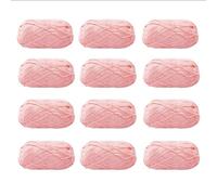 Fil à tricoter coloré, Lot de 12 fils multicolores en mélange de coton acrylique 4 brins 2 mm 40 g(Color 44)