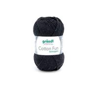 Fil À Tricoter Cotton Fun - Gründl - Certifié Oeko-Tex 16 Noir Noir