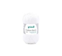 Fil à tricoter COTTON QUICK UNI - Gründl - PPSC - certifié Oeko-Tex(...) - 01 Blanc