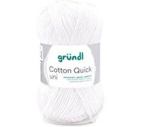 Gründl – Laine Cotton Quick uni – 100% coton, 50 g/125 m, aiguilles 3-4 – crème