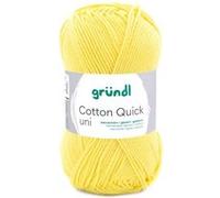 Fil à tricoter COTTON QUICK UNI - Gründl - PPSC - certifié Oeko-Tex(...) - 131 Jaune 131 Jaune G