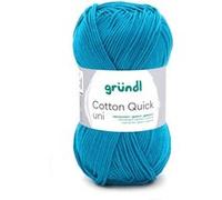 Gründl Fil à tricoter COTTON QUICK UNI 100% coton certifié Oeko-Tex 50 g/125 m 143 Bleu