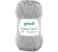 Pelote de laine - Gris moyen - 151 - 100% coton - 3/4 mm - Gründl - Cotton Quick Uni