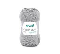 Gründl Laine Cotton Quick uni - laine fine pour crocheter - fil à tricoter - fil à crocheter - brillant et doux pour la peau - 100% coton - 1 pelote 50 g / 125 m - taille d’aiguille 3-4 - moyen