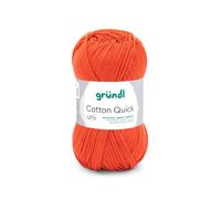 Fil À Tricoter Cotton Quick Uni - Gründl - Ppsc - Certifié Oeko-Tex. Color : 153 Orange Orange