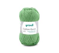 Fil À Tricoter Cotton Quick Uni - Gründl - Ppsc - Certifié Oeko-Tex. Color : 165 Vert Vert