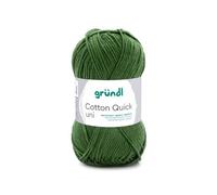 Fil À Tricoter Cotton Quick Uni - Gründl - Ppsc - Certifié Oeko-Tex. Color : 166 Vert Vert