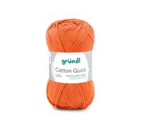 Fil À Tricoter Cotton Quick Uni - Gründl - Ppsc - Certifié Oeko-Tex. Color : 175 Orange Orange