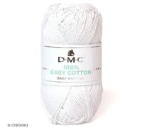 DMC - 100% Baby Cotton - Fil à tricoter - 100% coton | Spécialement conçu pour les bébés et la réalisation de layette | Doux et confortable | Pelote de 50 g - 106 m | 27 coloris disponibles