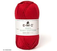 DMC - 100% Baby Cotton - Fil à tricoter - 100% coton | Spécialement conçu pour les bébés et la réalisation de layette | Doux et confortable | Pelote de 50 g - 106 m | 27 coloris disponibles