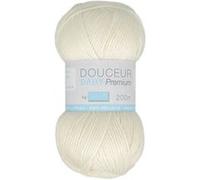 Fil à tricoter Douceur Baby Premium - Trimits : Idéal pour les Tricots de Bébé(...) - 154 Ecru 154 Ecru G