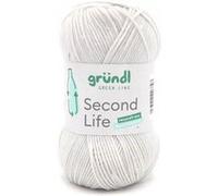 Fil à tricoter durable SECOND LIFE - 100GR - Grundl - Certifié Oeko-Tex(...) - Ecru (01) Ecru (01) G
