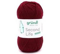 Fil à tricoter durable SECOND LIFE - 100GR - Grundl - Certifié Oeko-Tex(...) - Rouge (09) Rouge (09) G