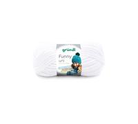 Fil à tricoter effet velour FUNNY - - 100 Gr - Oeko-Tex(...) - 01 Blanc