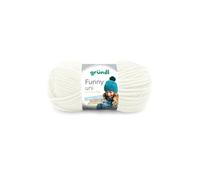 Gründl Laine Funny uni – chenille douce 100% polyester – 100 g/120 m – aig. 5–6 – crème