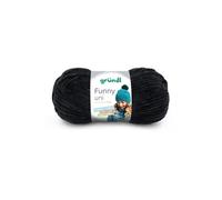 Fil à tricoter effet velour FUNNY - Grundl - 100 Gr - Oeko-Tex(...) - 17 Noir