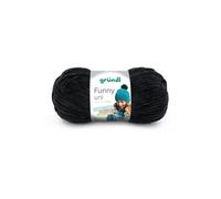 Fil à tricoter effet velour FUNNY - - 100 Gr - Oeko-Tex(...) - 17 Noir
