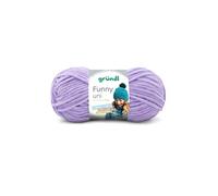 Gründl Laine Funny uni - laine chenille douce pour crocheter - douillette et douce pour la peau - 100% polyester - 1 pelote 100 g / 120 m - taille d’aiguille 5 - 6 - lavande