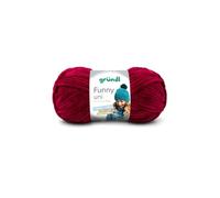 Gründl Laine chenille Funny uni - douce 100% polyester 100 g/120 m bordeaux