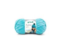 Fil à tricoter effet velour FUNNY - - 100 Gr - Oeko-Tex(...) - 24 Bleu