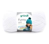 Fil à tricoter effet velour FUNNY - Grundl - 100 Gr - Oeko-Tex(...) - 01 Blanc 01 Blanc G