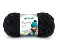 Fil à tricoter effet velour FUNNY - Grundl - 100 Gr - Oeko-Tex(...) - 17 Noir