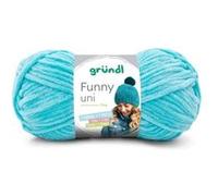 Fil à tricoter effet velour FUNNY - Grundl - 100 Gr - Oeko-Tex(...) - 24 Bleu 24 Bleu G