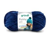 Fil à tricoter effet velour FUNNY - Grundl - 100 Gr - Oeko-Tex(...) - 25 Bleu 25 Bleu G