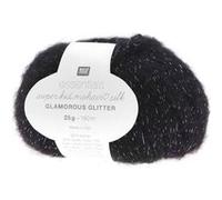 Fil à Tricoter ESSENTIALS SUPER KID MOHAIR LOVES SILK GLAMOROUS GLITTER: Luxe, Douceur et Créativité - 25gr - Rico Design 06 Noir - 06 Noir 06 Noir