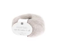Fil à Tricoter ESSENTIALS SUPER KID MOHAIR LOVES SILK: Luxe, Douceur et Créativité - 25gr - Rico Design(...) - 08 Gris Argenté 08 Gris Argenté