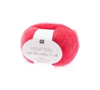 Fil à Tricoter ESSENTIALS SUPER KID MOHAIR LOVES SILK: Luxe, Douceur et Créativité - 25gr - Rico Design 18 Rouge Melon - 18 Rouge Melon 18 Rouge Melon