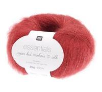 Fil à Tricoter ESSENTIALS SUPER KID MOHAIR LOVES SILK: Luxe, Douceur et Créativité - 25gr - Rico Design(...) - 027 Rouge Argile 027 Rouge Argile G