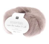 Fil à Tricoter ESSENTIALS SUPER KID MOHAIR LOVES SILK: Luxe, Douceur et Créativité - 25gr - Rico Design(...) - 058 Gris brun 058 Gris brun G