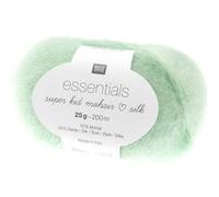 Fil à Tricoter ESSENTIALS SUPER KID MOHAIR LOVES SILK: Luxe, Douceur et Créativité - 25gr - Rico Design(...) - 061 vert pastel 061 vert pastel G