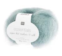Fil à Tricoter ESSENTIALS SUPER KID MOHAIR LOVES SILK: Luxe, Douceur et Créativité - 25gr - Rico Design(...) - 06 Bleu aqua 06 Bleu aqua G
