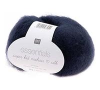 Fil à Tricoter ESSENTIALS SUPER KID MOHAIR LOVES SILK: Luxe, Douceur et Créativité - 25gr - Rico Design(...) - 24 Bleu marine 24 Bleu marine G