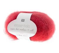 Fil à Tricoter ESSENTIALS SUPER KID MOHAIR LOVES SILK: Luxe, Douceur et Créativité - 25gr - Rico Design(...) - 39 Rouge Cerise 39 Rouge Cerise G
