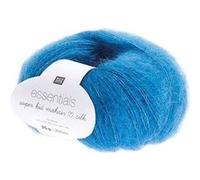 Fil à Tricoter ESSENTIALS SUPER KID MOHAIR LOVES SILK: Luxe, Douceur et Créativité - 25gr - Rico Design(...) - 46 Bleu Aur 46 Bleu Aur G