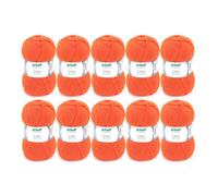 Gründl Laine à tricoter Lisa Premium uni – 100% polyacrylique, doux – 10x50g Aig. 3,5-4,5 Orange