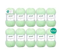 Fil à tricoter et à crocheter Gründl Lisa Premium Uni (doux et semblable à la laine, fil à tricoter lavable et facile d’entretien 100 % polyacrylique, 50 g / 133 m), verde neon brillante