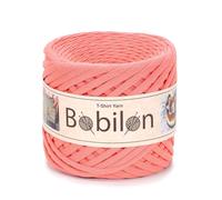 Fil à tricoter et crochet pour t-shirt, palette colorée de tissu crochet, ruban T fil pour bricolage décoration d'intérieur, art mural, panier, sac 5-7 mm abricot écrasé