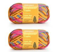 Fil à tricoter facile pour débutants avec coutures faciles à voir - Poids moyen peigné #4-2 x 87 m - Fil en mélange de coton pour Amigurumi DIY-Rainbow2