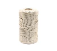 Fil à tricoter fait à la main - Cordon en coton torsadé de style bohème 1/2/3/4/5/6 mm - Beige - 6 mm - 100 m