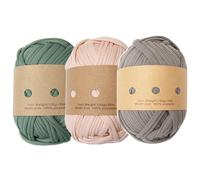 Fil à tricoter | Fil à tricoter 3 pièces/ensemble 300 g 30 m élastique pour crochet en polyester doux épais pour sac, dessous de verre, panier de rangement, tapis au crochet