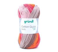 Fil à tricoter - Gründl - Cotton Quick Batik - 100g - 260m - Coton mercerisé multicolore