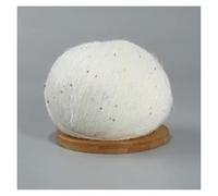 Fil à tricoter léger et hypoallergénique en mohair double crocheté avec paillettes, 50 g, for tricoter au crochet, doux et tendance, for pull, châle, broderie avec boucles(1)