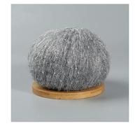 Fil à tricoter léger et hypoallergénique en mohair double crocheté avec paillettes, 50 g, for tricoter au crochet, doux et tendance, for pull, châle, broderie avec boucles(7)