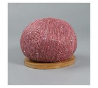 Fil à tricoter léger et hypoallergénique en mohair double crocheté avec paillettes, 50 g, for tricoter au crochet, doux et tendance, for pull, châle, broderie avec boucles(19)