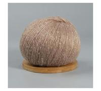 Fil à tricoter léger et hypoallergénique en mohair double crocheté avec paillettes, 50 g, for tricoter au crochet, doux et tendance, for pull, châle, broderie avec boucles(6)